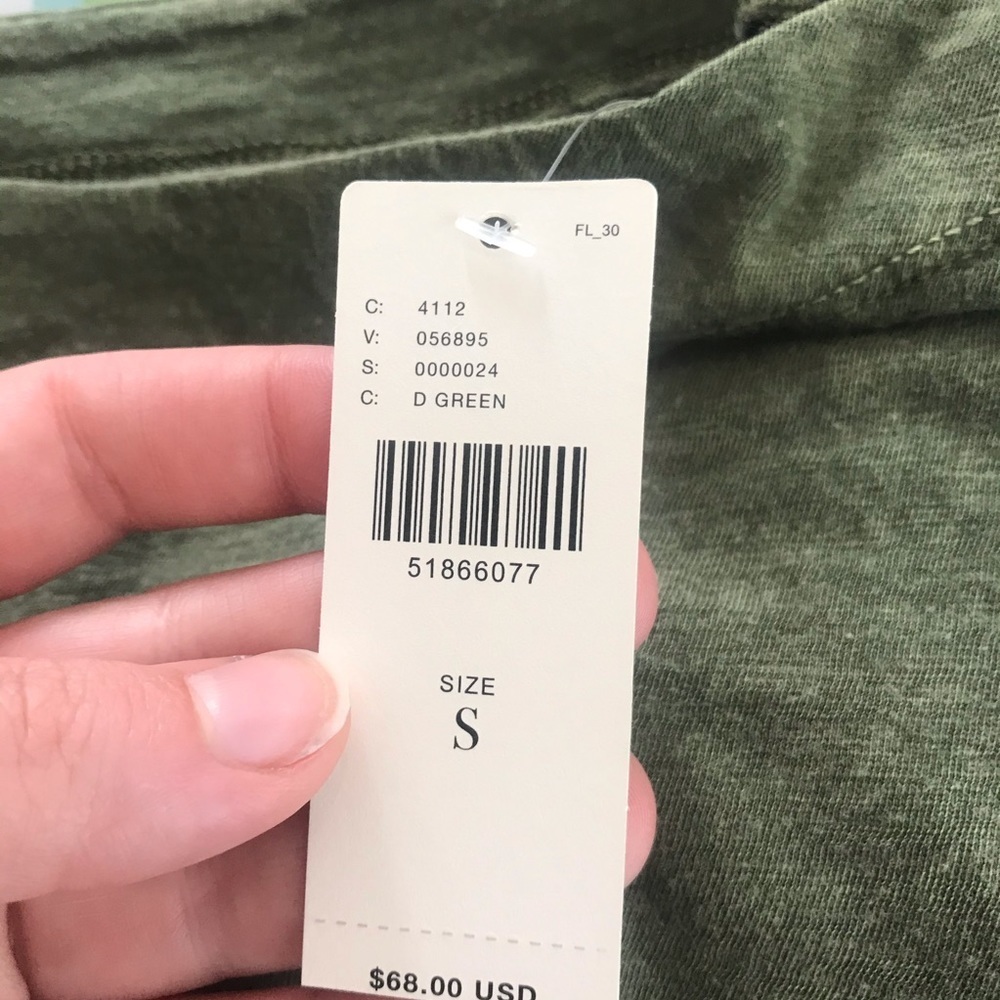 NWT Anthropologie Green Acid Short Sleeve Top - Picture 8 of 16